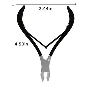 Coupe-ongles pour cuticules en acier inoxydable, manche de couleur personnalisée, coupe-ongles pour manucure - Product Image 3