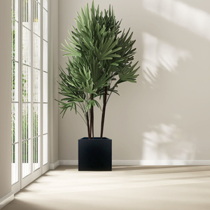 Jardinière carrée en acier galvanisé noir de 20 pouces, écologique, pour la maison et le jardin, intérieur/extérieur, robuste, style américain - Product Image 3