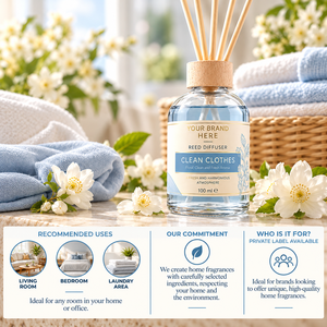 Diffusore di Fragranza per Vestiti con Etichetta Privata 100ml OEM |   Profumo per la casa Fresh Linen Mikado |   Spagna UE - Product Image 3