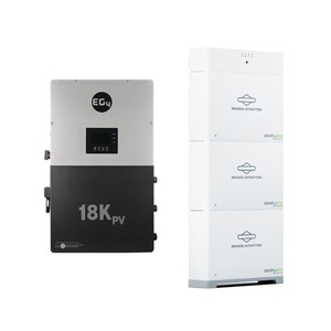 ชุดอินเวอร์เตอร์ไฮบริด E G 4 18kPV และแบตเตอรี่ SimpliPHI 48V พร้อมใช้งานกลางแจ้ง - Product Image 1