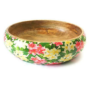 Hot Selling High Quality Enamel Decorative Kitchen Food Serving <b>Bowl</b> Handmade Mango Wood Dinnerware <b>Salad</b> <b>Server</b> Premium Metal - Product Image 3
