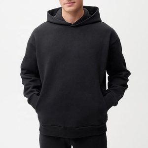Hoodie manufacturer bulk thick cotton oversize <b>pullover</b> plain hooded sweatshirt custom heavyweight fleece hoodies for <b>men</b> - Product Image 1