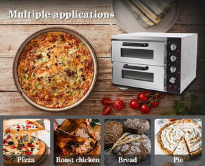 Comptoir en acier inoxydable 16 pouces haute qualité 2 chambres fours à pain four à <span class=keywords><strong>pizza</strong></span> professionnel à vendre - Product Image 5