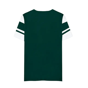 Customized Design Short Sleeve Regular Fit <b>White</b> T-shirt With Black Chest Panel 100% Cotton Streetwear T-shirts For Men - Product Image 4