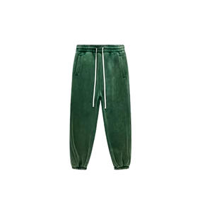 Ropa de hombre demandada superior Pantalones de chándal apilados lavados con ácido vintage Pantalones de hombre pesados personalizados Pantalones lavados - Product Image 4