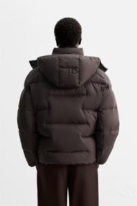 Nouvelle veste d'hiver matelassée à col haut et manches longues avec logo personnalisé, poignets élastiques, poches latérales cachées avec fermeture éclair, pour hommes, pour l'extérieur - Product Image 4