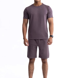 Nueva moda Casual personalizado hombres verano camiseta y conjunto corto 2 piezas polar transpirable poliéster/algodón - Product Image 6