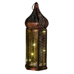 Pure <b>Brass</b> Vintage Embossed <b>Lantern</b> With Polish Finished For Tabletop Decor Arabic <b>Lantern</b> For Home Decoration - Product Image 3
