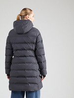 Veste parka matelassée à capuche avec ceinture pour femme, logo personnalisé de haute qualité, veste d'hiver matelassée en duvet pour femme