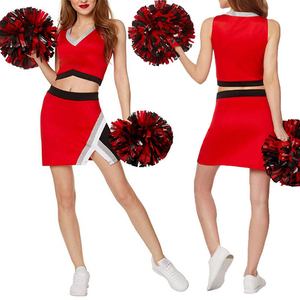 Uniforme de cheerleading rouge pour filles de haute qualité, très vendu, en stock, vêtements de sport, uniforme de cheerleading, service OEM - Product Image 1