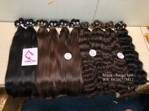 Cheveux vierges vietnamiens pré-collés en kératine, super double trame, lisses, fabriqués au Vietnam, produit capillaire humain de haute qualité - Product Image 4