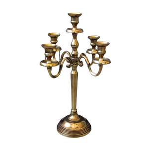 Grand candélabre de pièce maîtresse de couleur or rose avec candélabre en aluminium à 4 bras de qualité supérieure pour la meilleure vente - Product Image 4