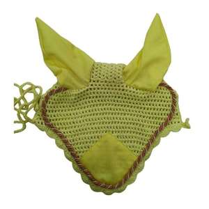 Bonnet d'oreille de cheval au Crochet élégant fait à la main avec garniture de paillettes voile de mouche durable pour l'entraînement d'équitation et ensembles assortis de compétition - Product Image 1