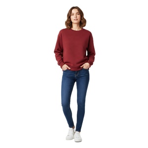 เสื้อฮู้ดดี้ผู้ชายแบบยูนิเซ็กซ์สำหรับฤดูหนาว เนื้อผ้านุ่มแบบฟลีซ ทรงโอเวอร์ไซส์ คอกลม สีพื้น สามารถปรับแต่งสีและโลโก้ได้ สวมใส่สบาย - Product Image 4