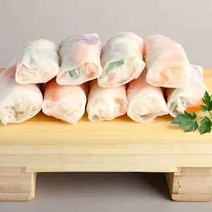 Emballages de rouleaux de papier de riz vietnamien de haute qualité Style séché pour les rouleaux de printemps pour enfants Rouleaux de papier de riz végétarien en gros - Product Image 2