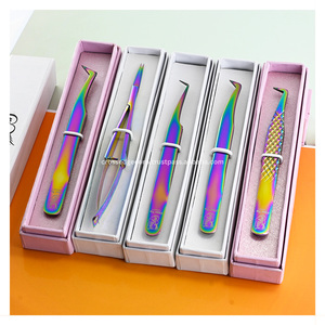 Pince à cils en fibres emium 45 °   Outil pour cils volumineux avec applicateur de rehaussement de cils à ciseaux à pression - Product Image 1