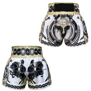 Pantalones Cortos de Muay Thai y Kick Boxing para Hombre con Logotipo Personalizado OEM, Estampado de Caballo, Satén, Ropa de Artes Marciales Mixtas, Estilo Personalizado - Product Image 1