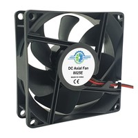 80x80x25mm casque de refroidissement ventilateur d'ordinateur avec contrôleur de vitesse 12V radiateur moteur RPM 5000