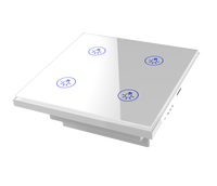 Interrupteur intelligent WiFi Tuya de Fox Domotics avec commande tactile capacitive, indice de protection IP40, 6A 230V pour la domotique
