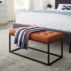 De cuero naranja de Otomano asientos taburete/último modelo todo otomano de cuero taburete para casa/otomana muebles modernos taburete - Product Image 4