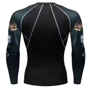 Rashguard de manga larga para hombre de la mejor calidad UPF50 Plain MMA sublimación impresa Winter Fitness Rush Guard con diseño de logotipo personalizado - Product Image 2