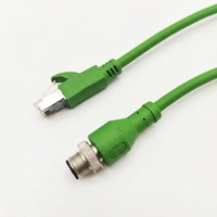 Connecteur étanche antichoc M12 D Code 4 broches mâle vers RJ45 Cat5e SFTP Ethernet Câble M12 D Code