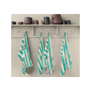 Pour les moments de cadeaux 100% coton brodé léger 18x28 durable fait à la main biodégradable célébration marron rayé serviette - Product Image 4