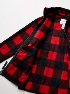 Essentials Boys' Winter Polar Fleece Full-Zip Mock Jacket Impermeable Característica Colores descontinuados Perfect Cutting Print Logo - Product Image 6