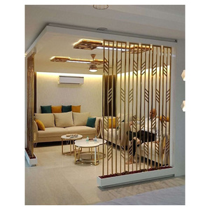 Artistic Stainless Steel <b>Decorative</b> <b>Screen</b> with Abstract Wave Patterns for Luxury Homes for Home & Office Interior Decor - Product Image 4