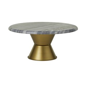 Soporte de pastel de Metal de alta calidad chapado en oro con tapa de mármol para postre taza pastel y aperitivos para decoración del hogar uso en fiestas de cumpleaños - Product Image 6