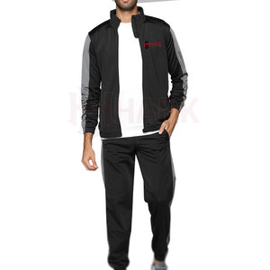 Chándal de lana de invierno ajustado de tendencia para hombre OEM 100% algodón de manga larga transpirable tela ligera tendencia superior talla XL - Product Image 1