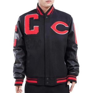 Vestes d'université pour hommes grande taille vestes d'université vierges en gros veste d'université Letterman unie avec logo personnalisé pour hommes 2024 - Product Image 1