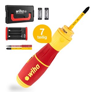 Juego de 7 Destornilladores Eléctricos Inalámbricos SlimBits con Luz LED, Cable de Carga USB y Mini Torque L-Boxx de 0.4 nm 1 nm - Product Image 1