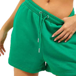 Vêtements décontractés d'été pour femmes, longueur courte, 100% coton, polaire, couleur unie, short pour femmes - Product Image 5