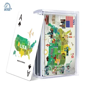 United State Landmark Map Printing Card Face Plastic Playing Poker Cards