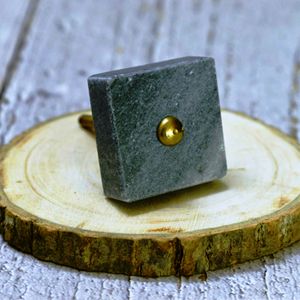 Perillas de mármol cuadradas de color gris oscuro Perillas de mármol más vendidas con tamaño de forma de color personalizado Hecho EN LA India Artículo - Product Image 1