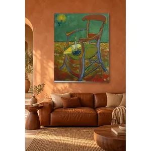 Impression sur toile de la chaise de Van Gogh et Gauguin avec bougie - Product Image 4