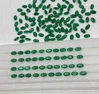 Lots en gros d'articles en vrac, pierres précieuses d'émeraude verte naturelle 5x3MM, coupe ovale, pierres en vrac pour la fabrication de bijoux, livraison gratuite depuis l'Inde