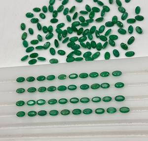 Lote al por Mayor de Piedras Preciosas de Esmeralda Verde Natural de 5x3 mm, Corte Ovalado, Piedras Sueltas para Joyería, Envío Gratis desde India - Product Image 6