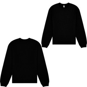 Sweat-shirt d'hiver unisexe en molleton éponge 100% coton noir, coupe ample, service OEM personnalisé, impression numérique pour la marque - Product Image 1