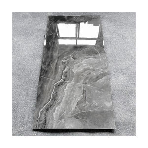 Negro brillante 600x1200mm Azulejos de mármol de cerámica esmaltada moderna Ladrillo refractario para paredes interiores para villas Centros comerciales Escuelas - Product Image 4