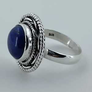 Lapis Lazuli 925 Sterling Silver Handmade <b>Statement</b> <b>Ring</b> Fine Quality September Birthstone Boho Jewelry for Gift - Product Image 3