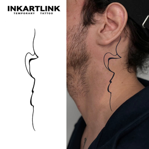 Della durata di 2 settimane di piccole dimensioni Lettering citazione nero organico Jagua inchiostro temporaneo <span class=keywords><strong>a</strong></span> base di erbe Semi permanente del <span class=keywords><strong>tatuaggio</strong></span> adesivi - Product Image 1