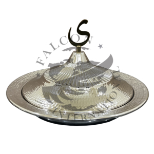 ชุดชามโลหะชุบเงินสำหรับตกแต่งงานแต่งงานอินเดียของขวัญอาหรับ - Product Image 1