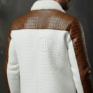 Veste d'hiver en cuir gaufré de style luxueux avec finition de haute qualité, design texturé confortable, logo frontal, écologique et respirante - Product Image 5