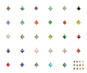 Dijes de Labradorita con Bisel de Lujo, Plata de Ley Chapada en Oro, Hechos a Mano, Conectores para Fabricación de Joyería - Product Image 6