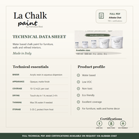 Peinture liquide à la craie et à la résine LaChalk Hybrid 35 ABSINTHE 2,5L avec pinceau - Peinture pour meubles Fabriquée en Italie