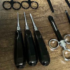 Kit de chirurgie dentaire mineure odontologie instruments en acier inoxydable de qualité supérieure à revêtement noir - Product Image 3