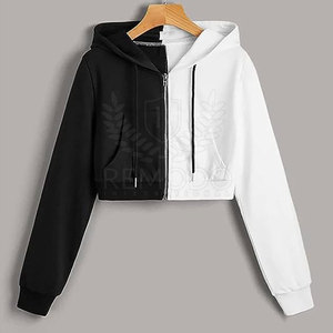 Uso al aire libre superventas mujeres Crop Top sudaderas con capucha ropa de moda mujeres duraderas Crop Top sudaderas con capucha - Product Image 2