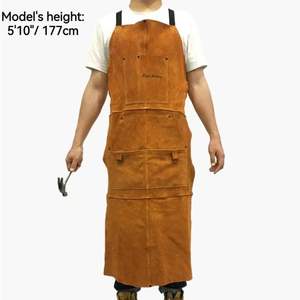 <b>Aprons</b> Fire and Water Proof Safety Clothing Cowhide <b>Leather</b> <b>Apron</b> Premium Quality Heavy-Duty Industrial Welding <b>Leather</b> Canvas - Product Image 3